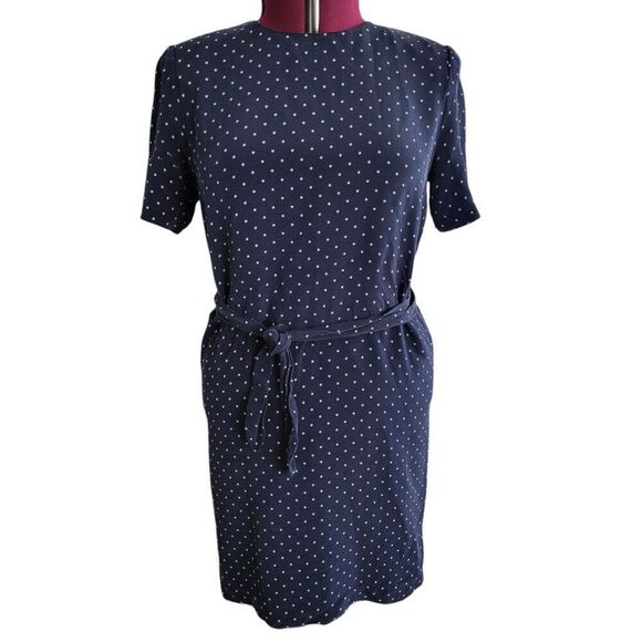 Brooks Brothers Polka Dot Silk Dress (Size 14) - Picture 1 of 6